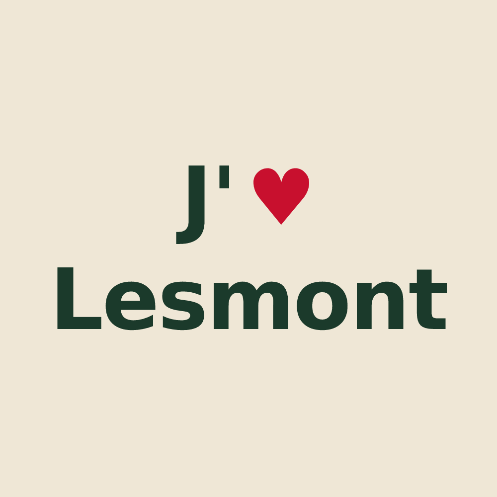 Tote bag personnalisé Lesmont — design J'aime Lesmont