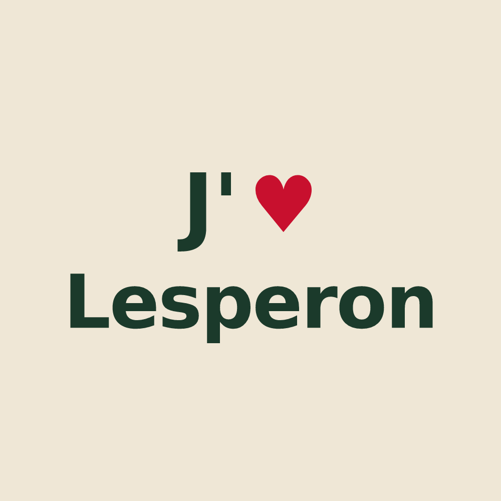 Tote bag personnalisé Lesperon — design J'aime Lesperon