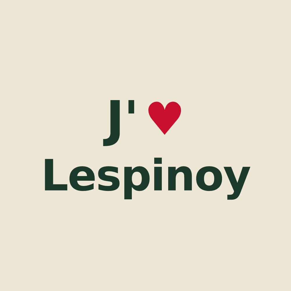 Tote bag personnalisé Lespinoy — design J'aime Lespinoy