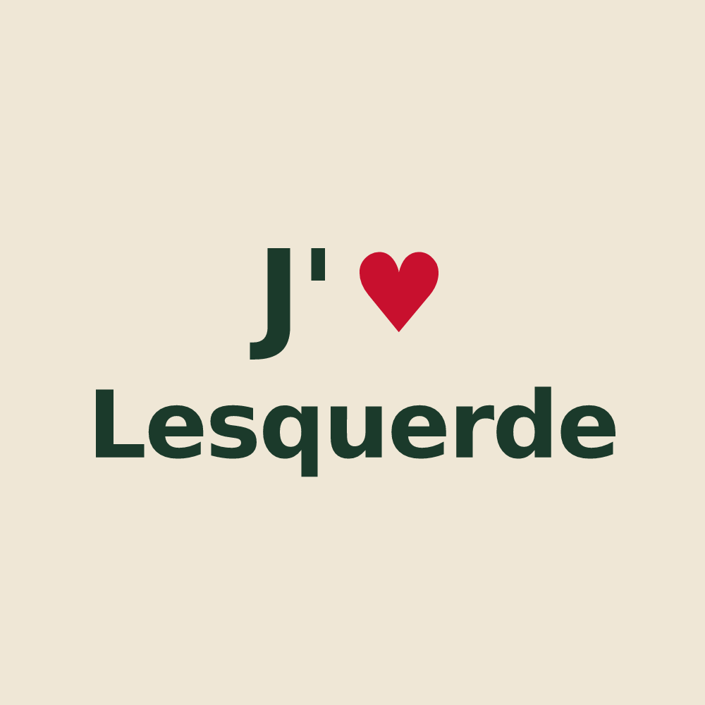 Tote bag personnalisé Lesquerde — design J'aime Lesquerde