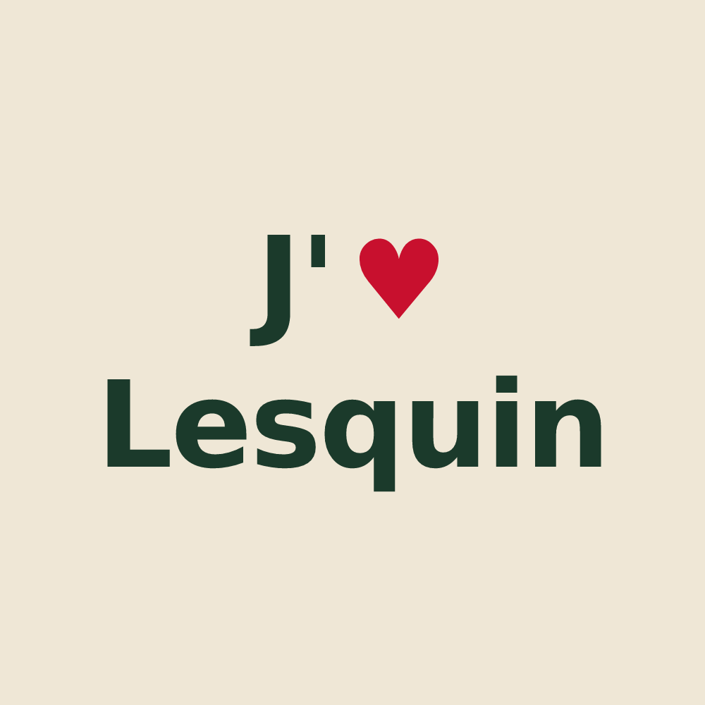 Tote bag personnalisé Lesquin — design J'aime Lesquin