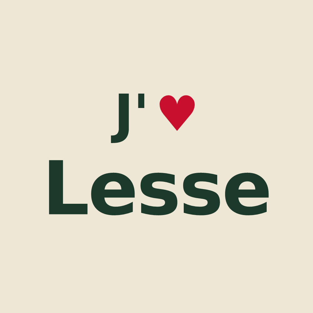 Tote bag personnalisé Lesse — design J'aime Lesse