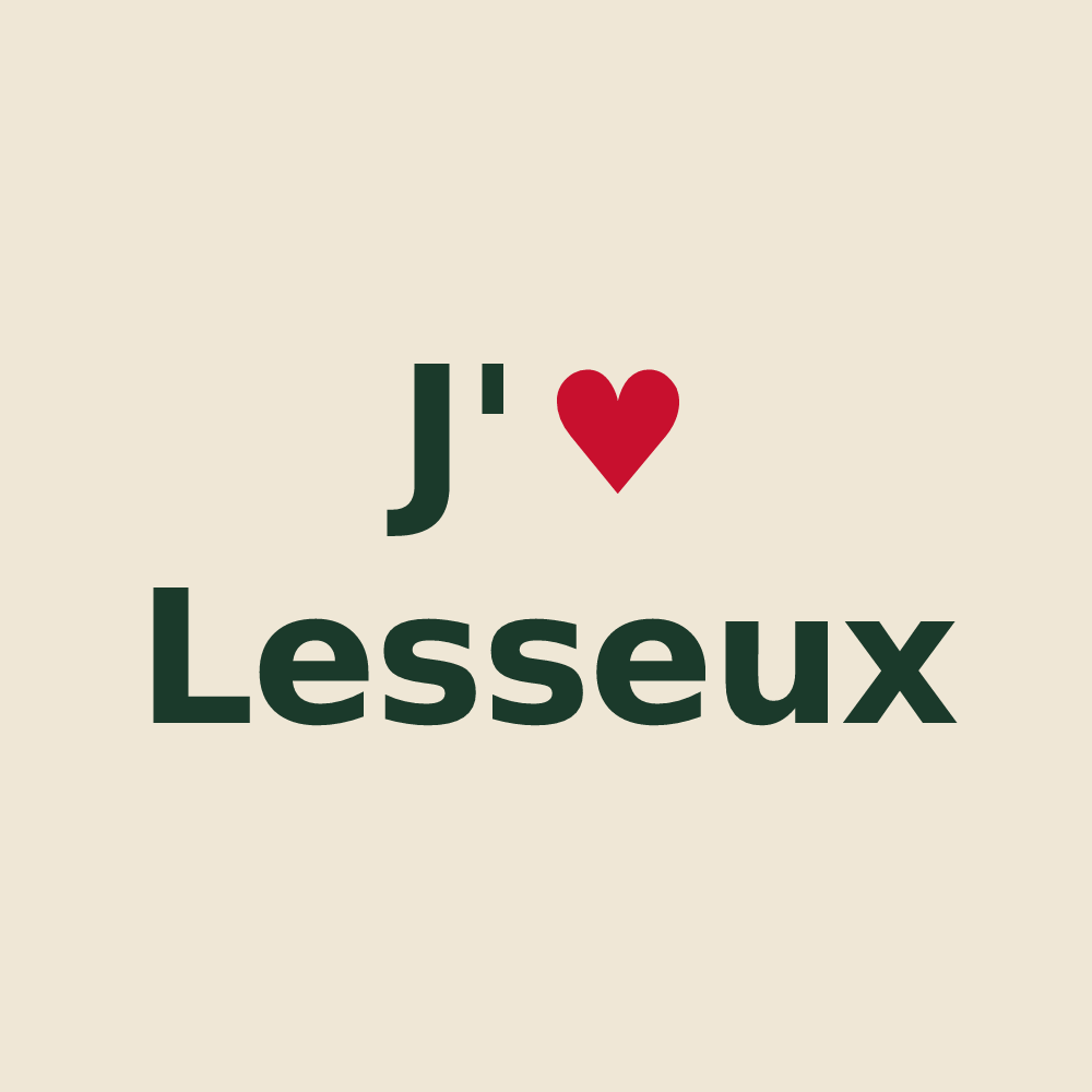 Tote bag personnalisé Lesseux — design J'aime Lesseux