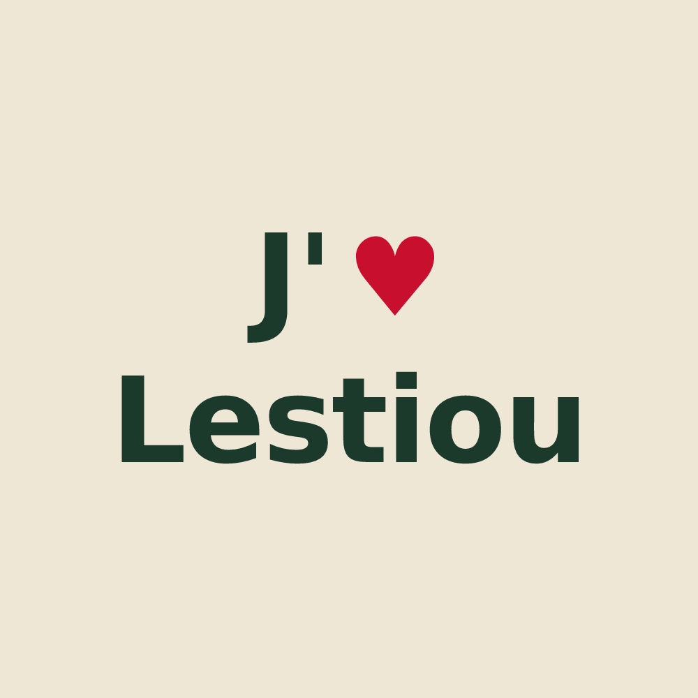Tote bag personnalisé Lestiou — design J'aime Lestiou