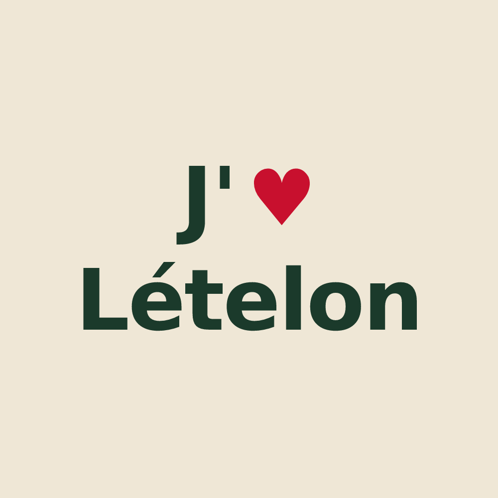 Tote bag personnalisé Lételon — design J'aime Lételon