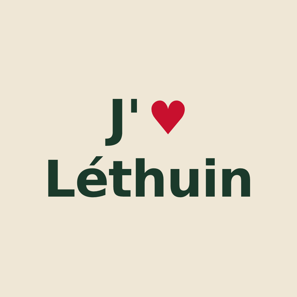 Tote bag personnalisé Léthuin — design J'aime Léthuin