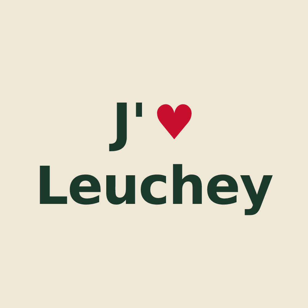 Tote bag personnalisé Leuchey — design J'aime Leuchey