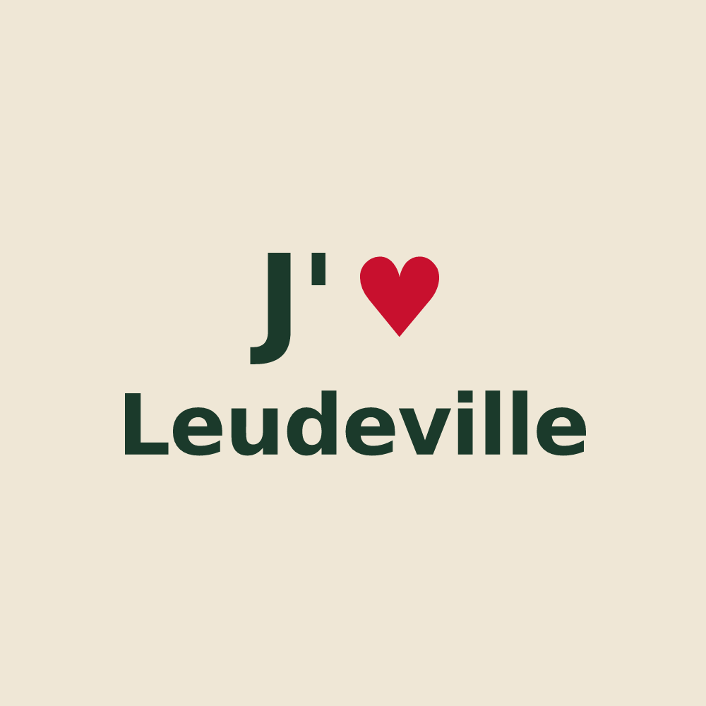 Tote bag personnalisé Leudeville — design J'aime Leudeville