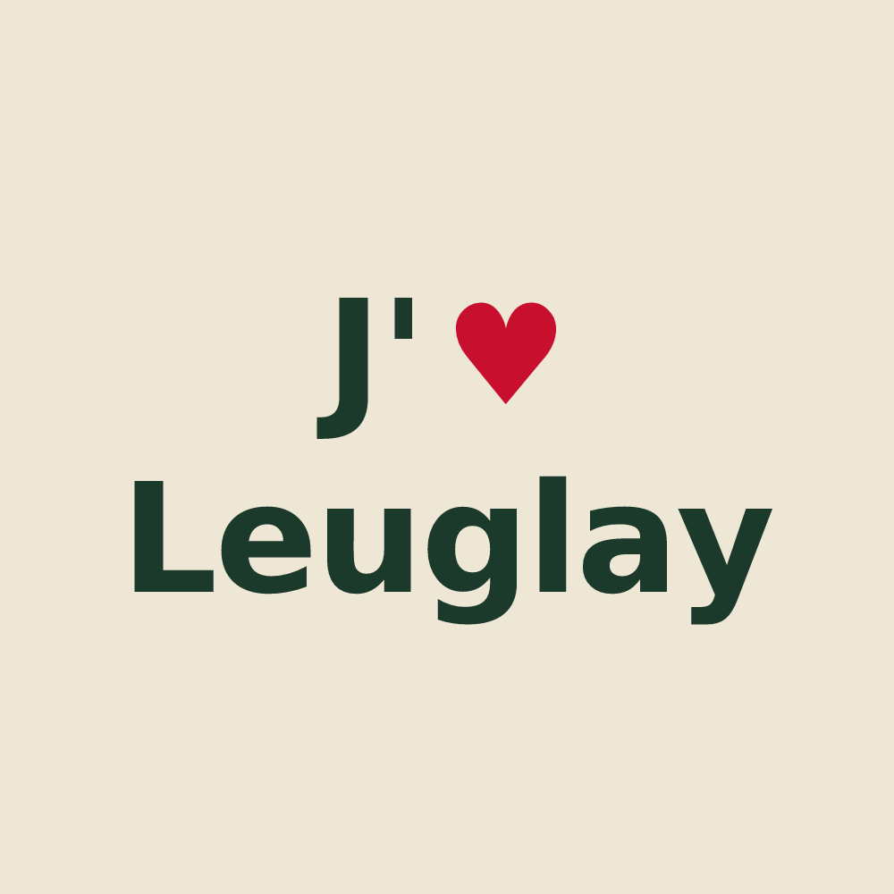 Tote bag personnalisé Leuglay — design J'aime Leuglay
