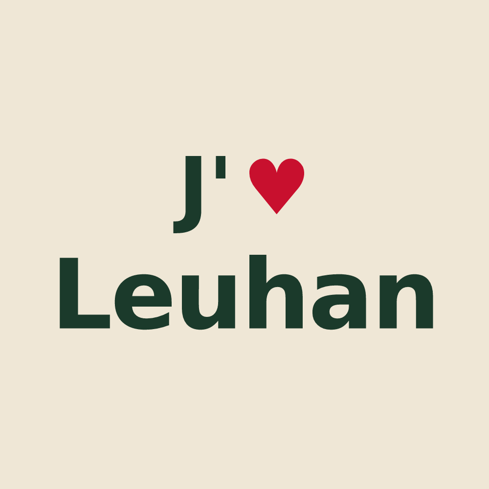 Tote bag personnalisé Leuhan — design J'aime Leuhan