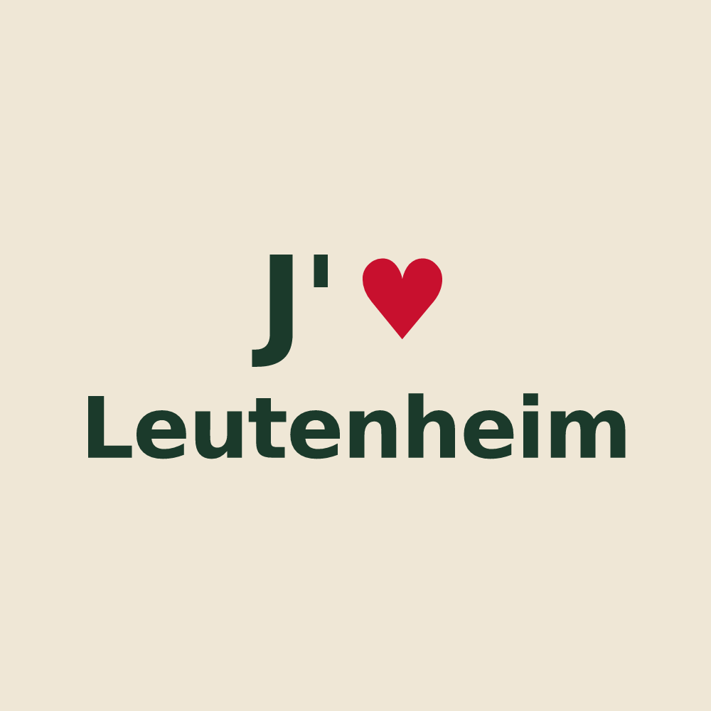 Tote bag personnalisé Leutenheim — design J'aime Leutenheim