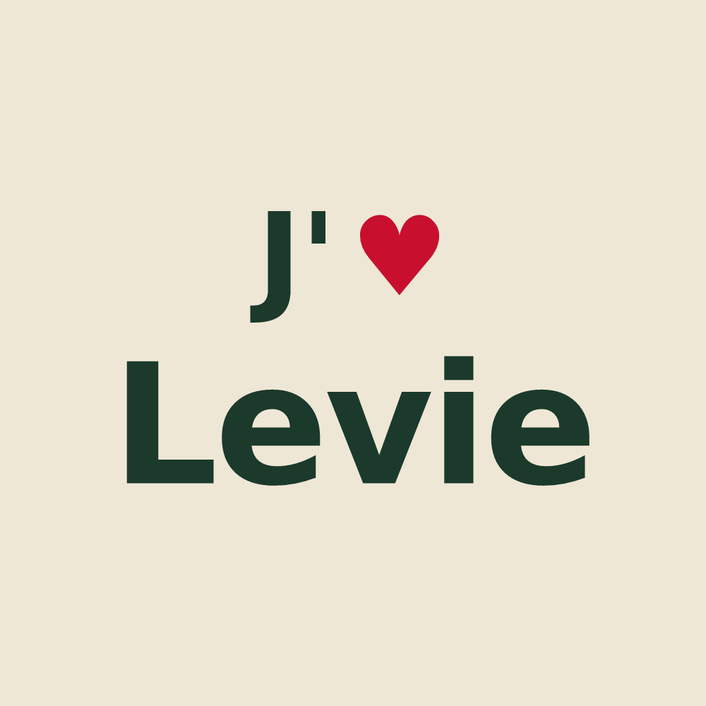 Tote bag personnalisé Levie — design J'aime Levie