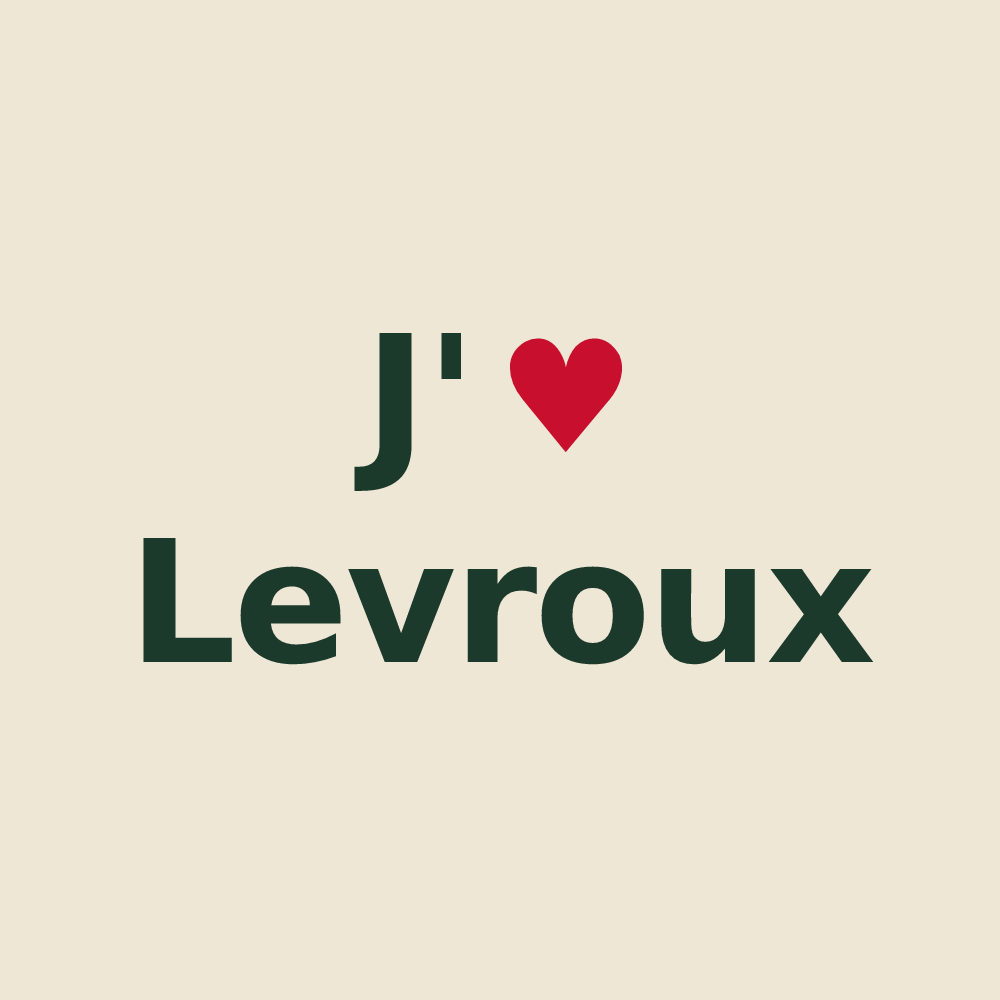 Tote bag personnalisé Levroux — design J'aime Levroux