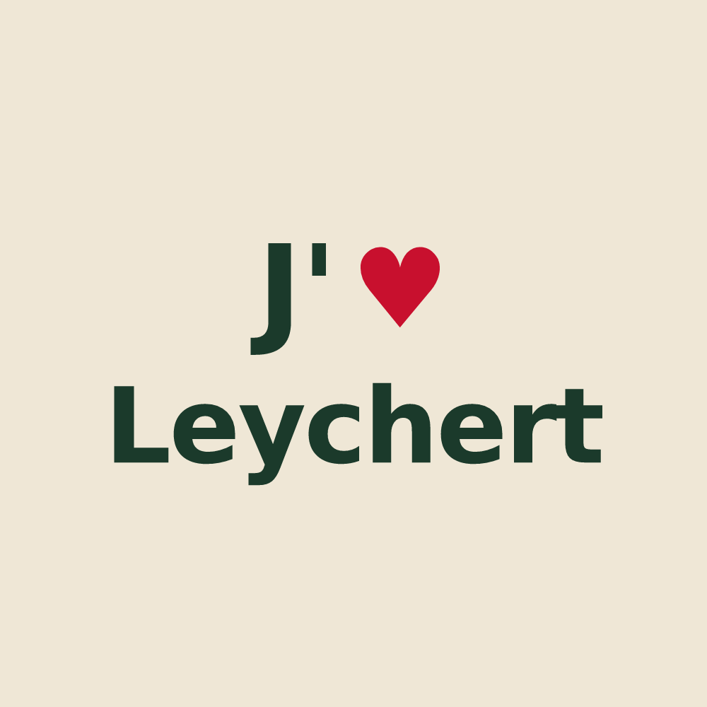 Tote bag personnalisé Leychert — design J'aime Leychert