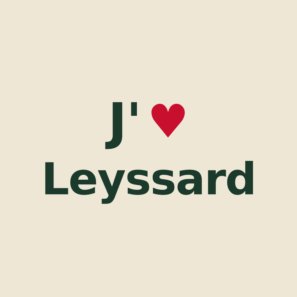 Tote bag personnalisé Leyssard — design J'aime Leyssard