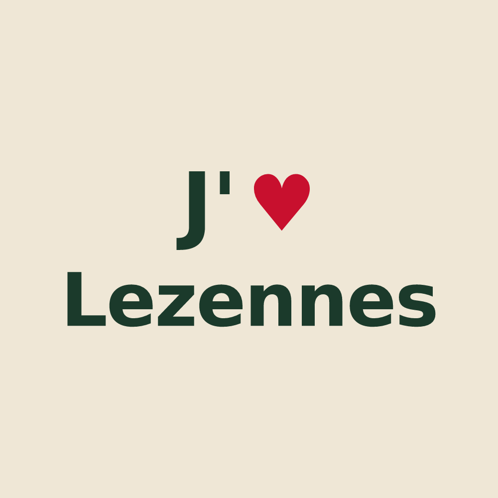 Tote bag personnalisé Lezennes — design J'aime Lezennes