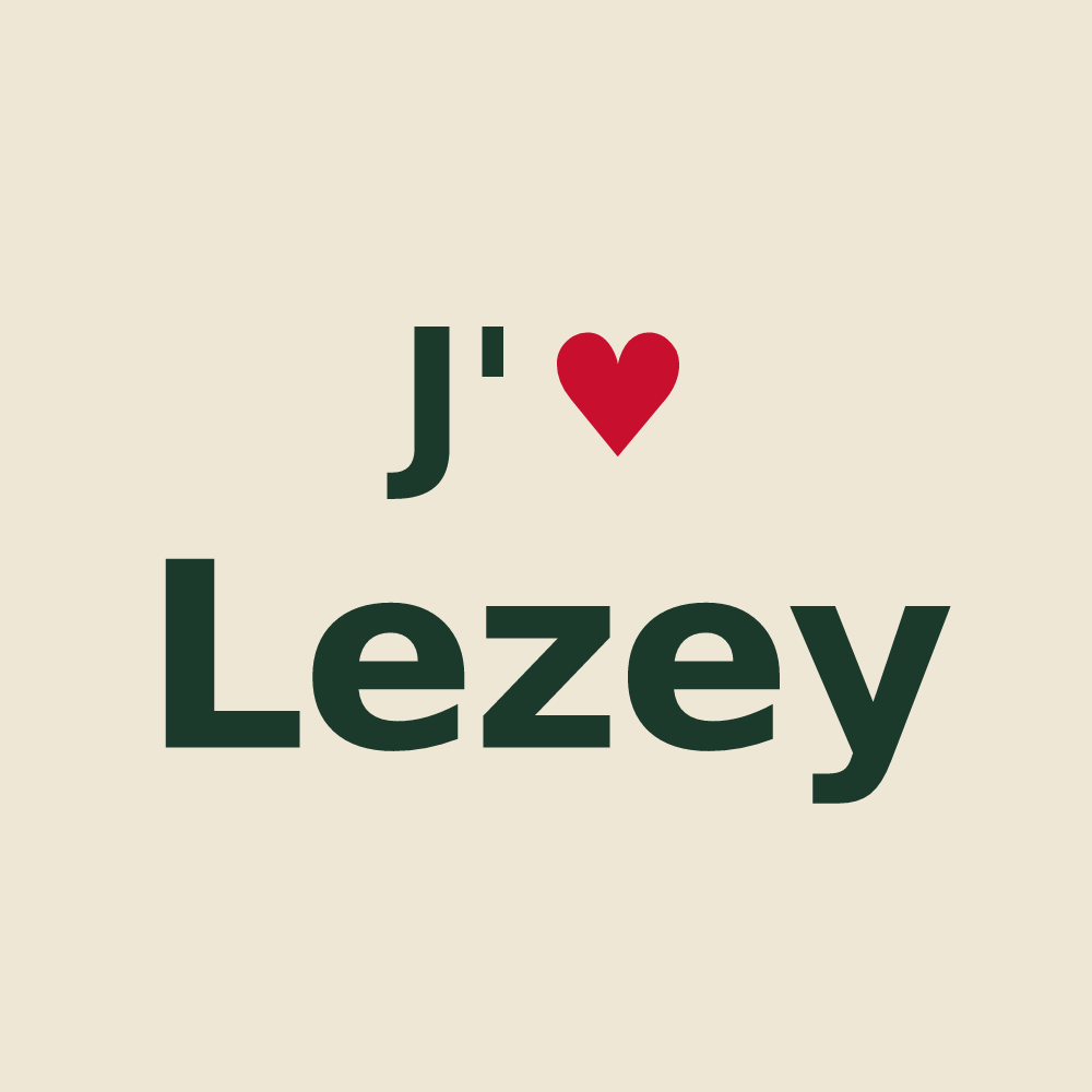 Tote bag personnalisé Lezey — design J'aime Lezey