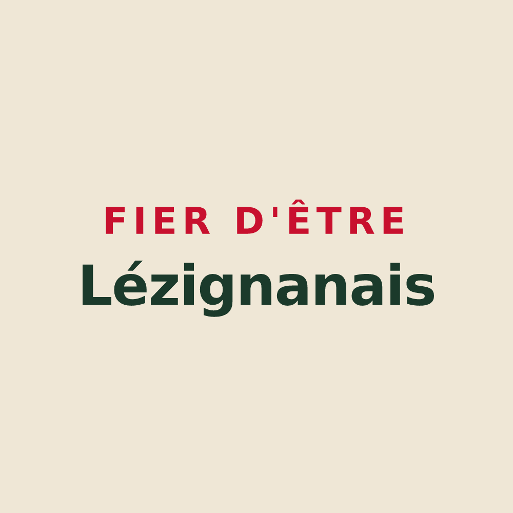 Tote bag « Fier d'être Lézignanais » — design pour Lézignan-Corbières