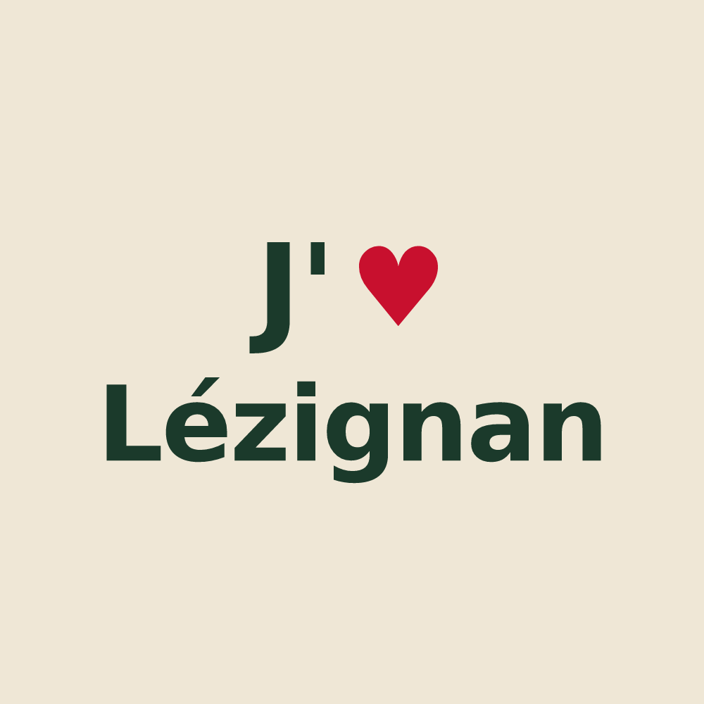 Tote bag personnalisé Lézignan — design J'aime Lézignan
