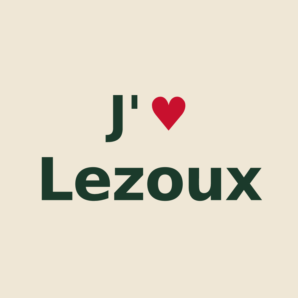 Tote bag personnalisé Lezoux — design J'aime Lezoux