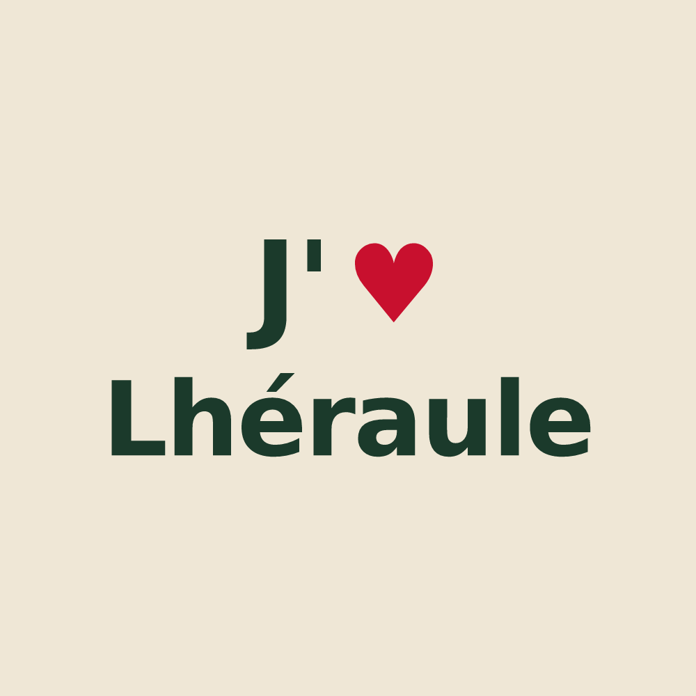Tote bag personnalisé Lhéraule — design J'aime Lhéraule
