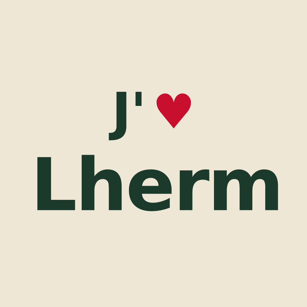 Tote bag personnalisé Lherm — design J'aime Lherm