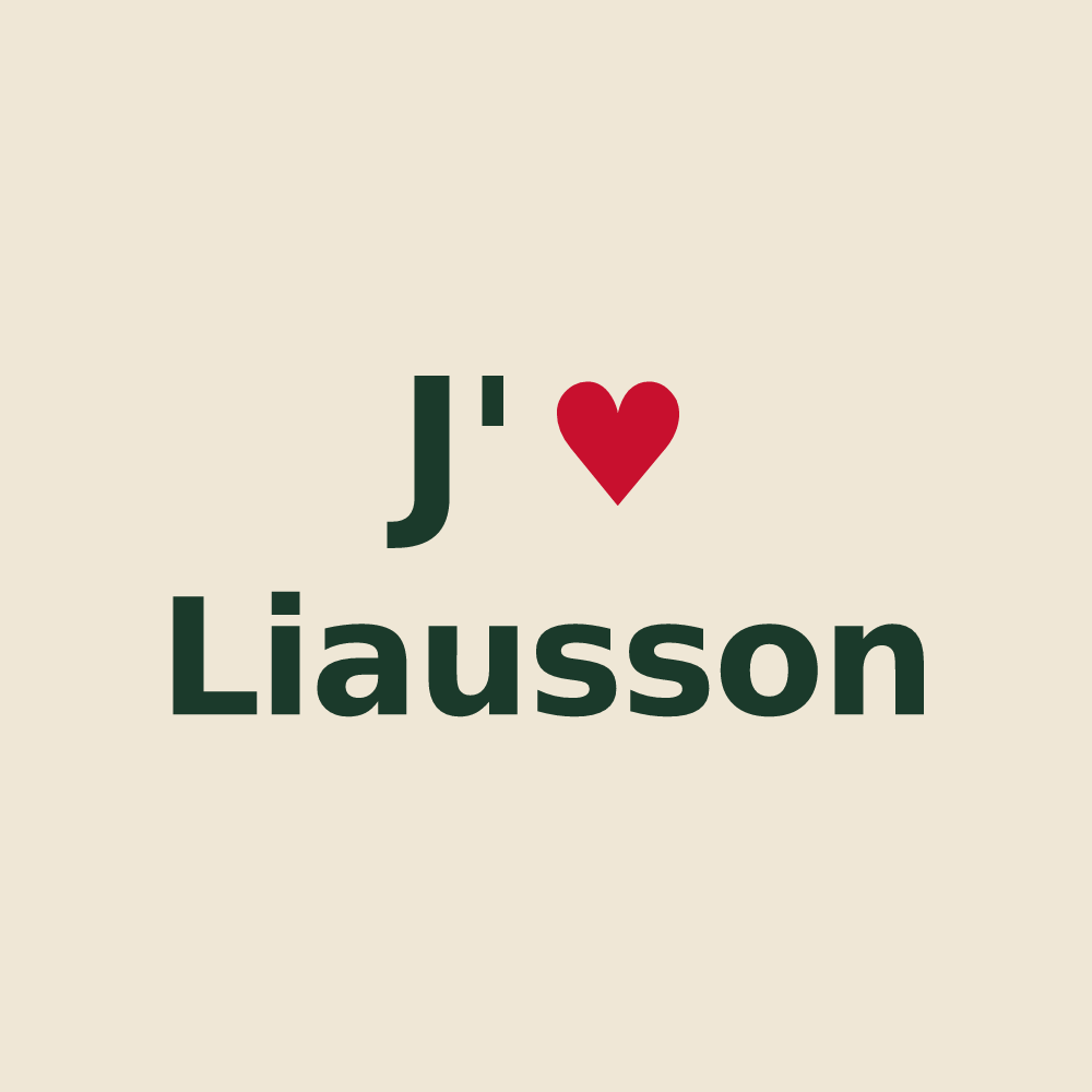 Tote bag personnalisé Liausson — design J'aime Liausson