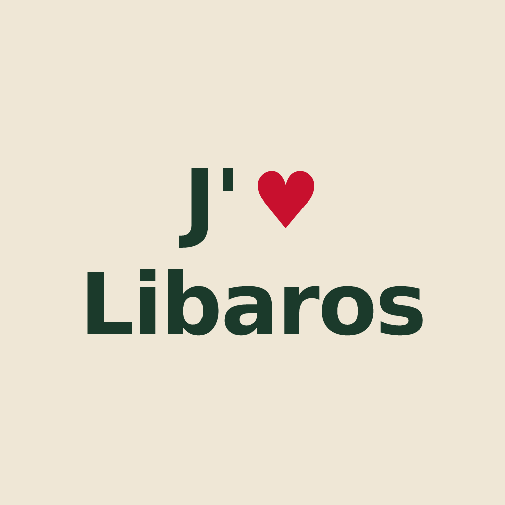 Tote bag personnalisé Libaros — design J'aime Libaros