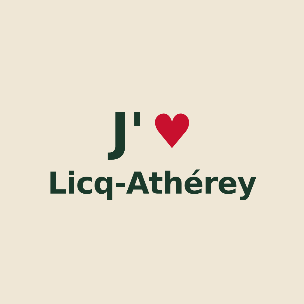 Tote bag personnalisé Licq-Athérey — design J'aime Licq-Athérey