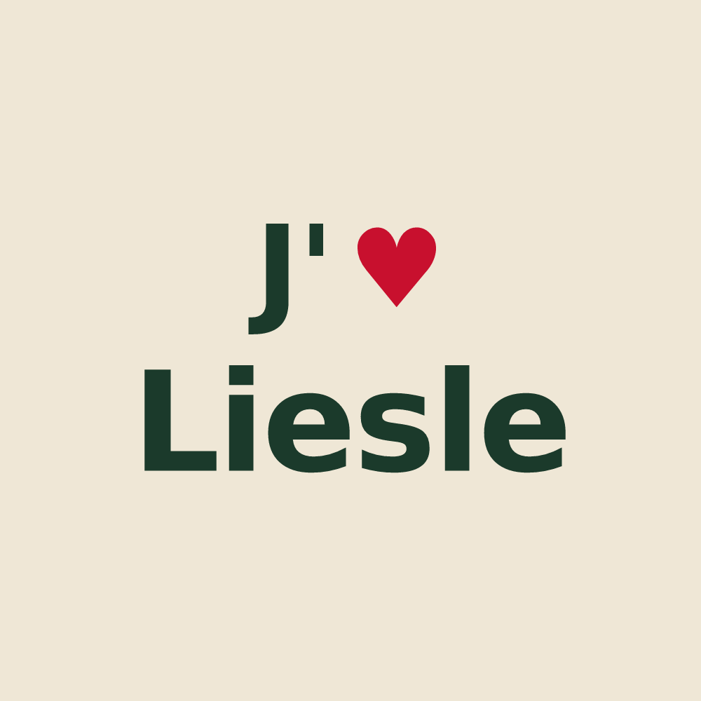 Tote bag personnalisé Liesle — design J'aime Liesle