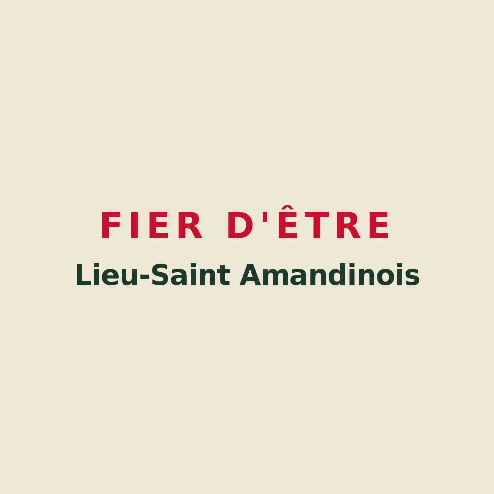 Tote bag « Fier d'être Lieu-Saint Amandinois » — design pour Lieu-Saint-Amand