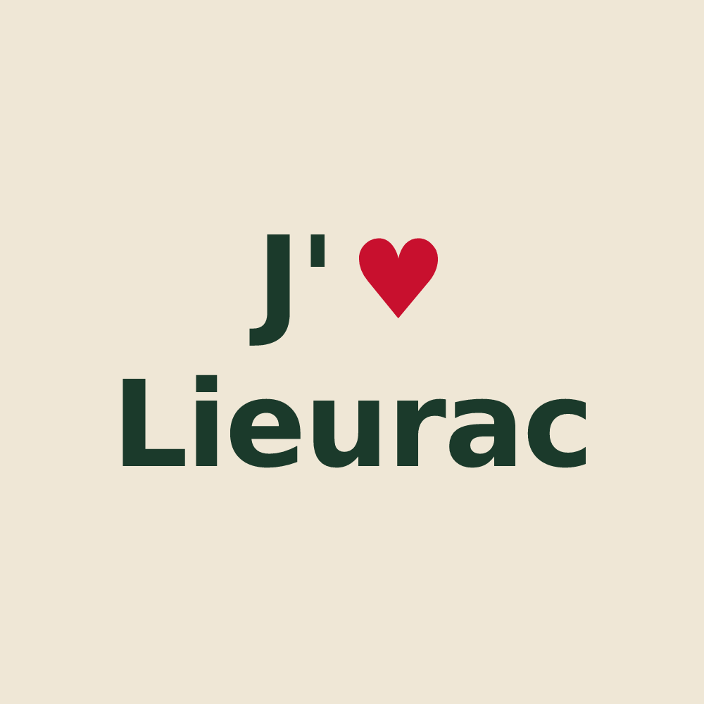 Tote bag personnalisé Lieurac — design J'aime Lieurac