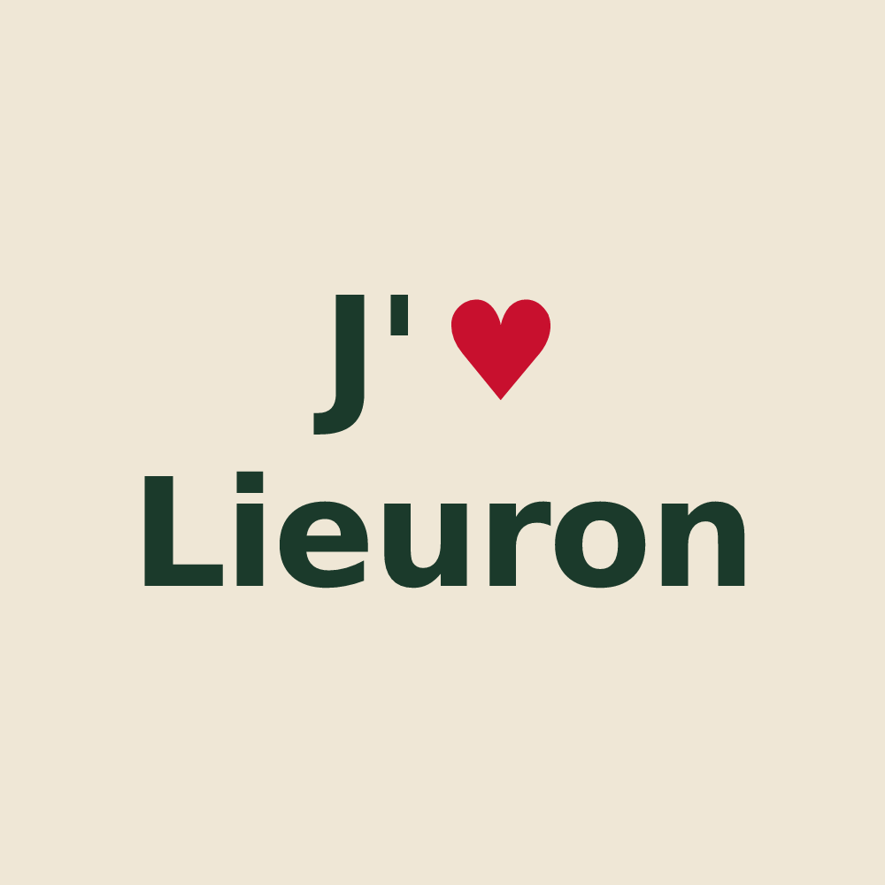 Tote bag personnalisé Lieuron — design « J'aime Lieuron » imprimé sur le tote bag