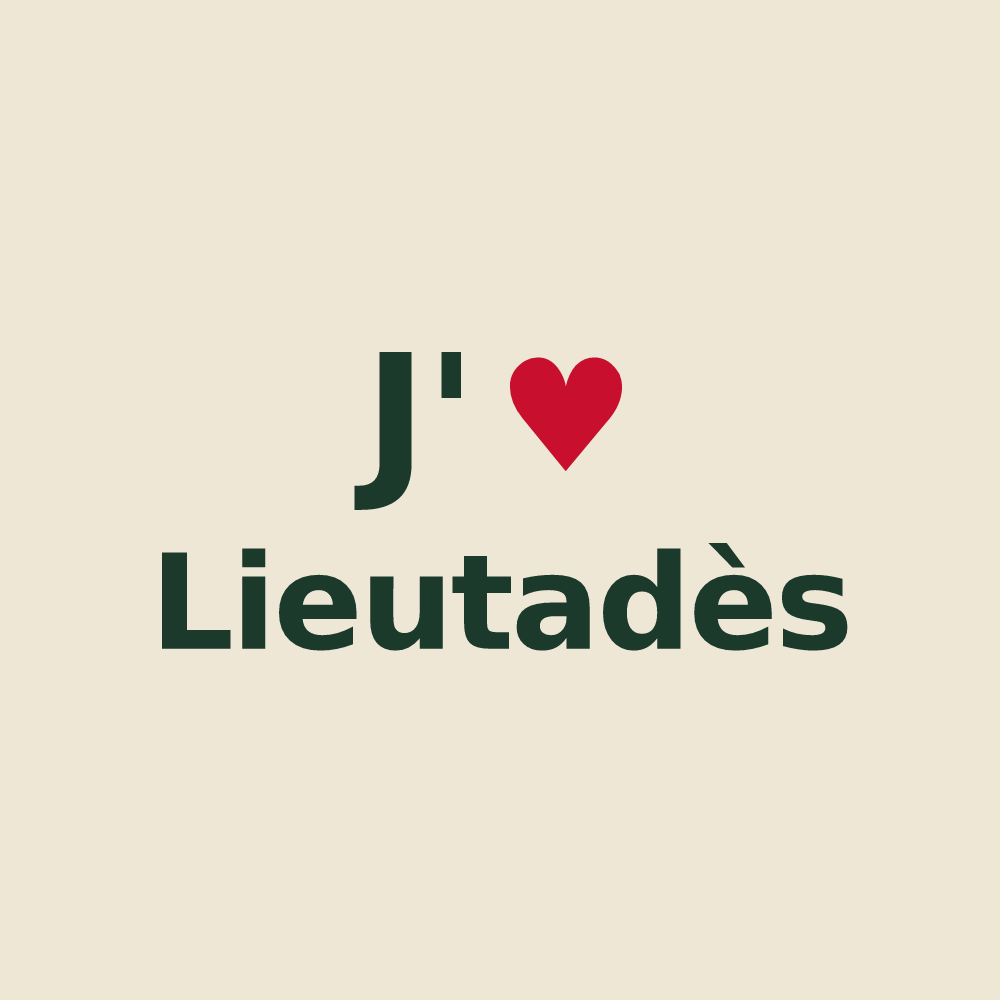 Tote bag personnalisé Lieutadès — design J'aime Lieutadès