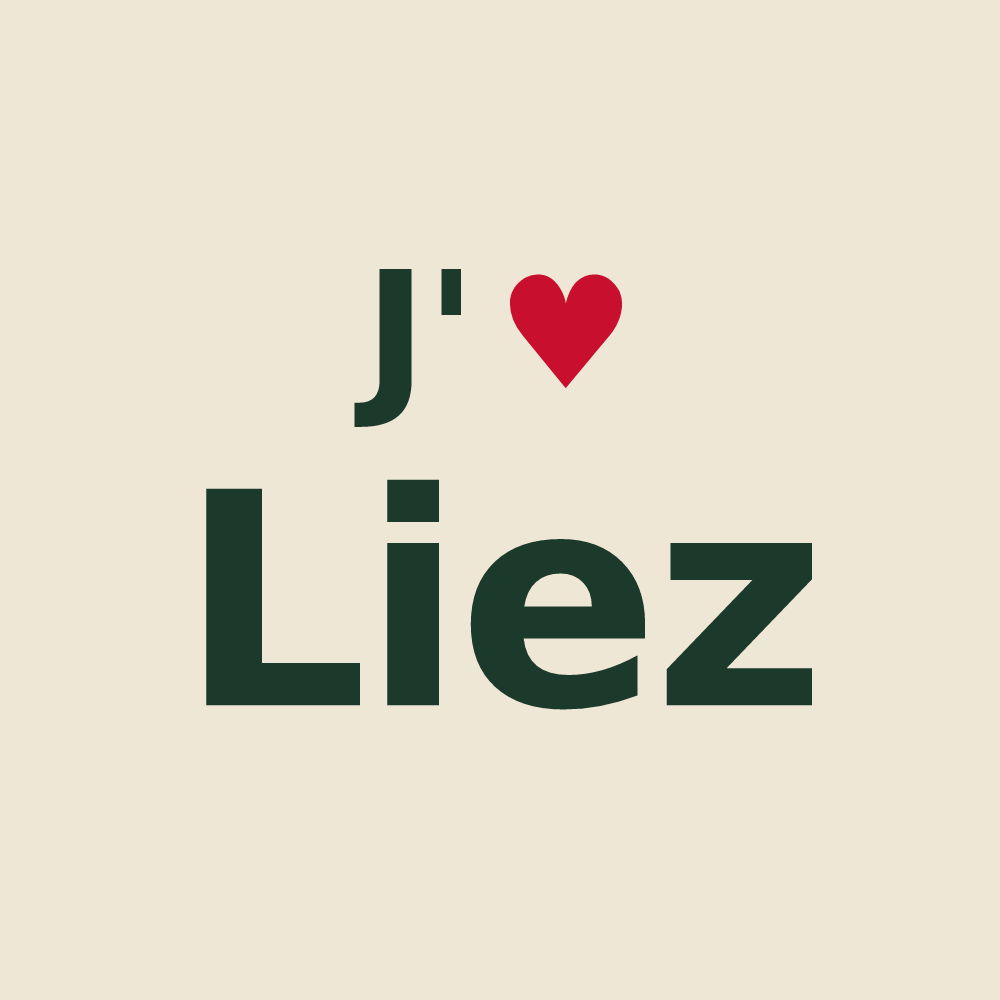 Tote bag personnalisé Liez — design J'aime Liez