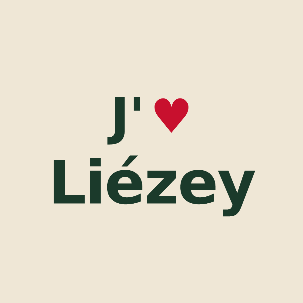 Tote bag personnalisé Liézey — design J'aime Liézey