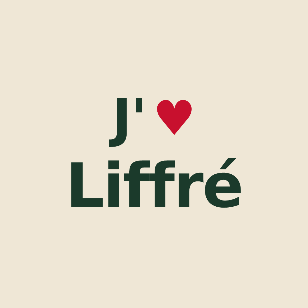 Tote bag personnalisé Liffré — design J'aime Liffré