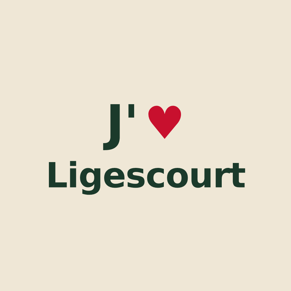 Tote bag personnalisé Ligescourt — design J'aime Ligescourt