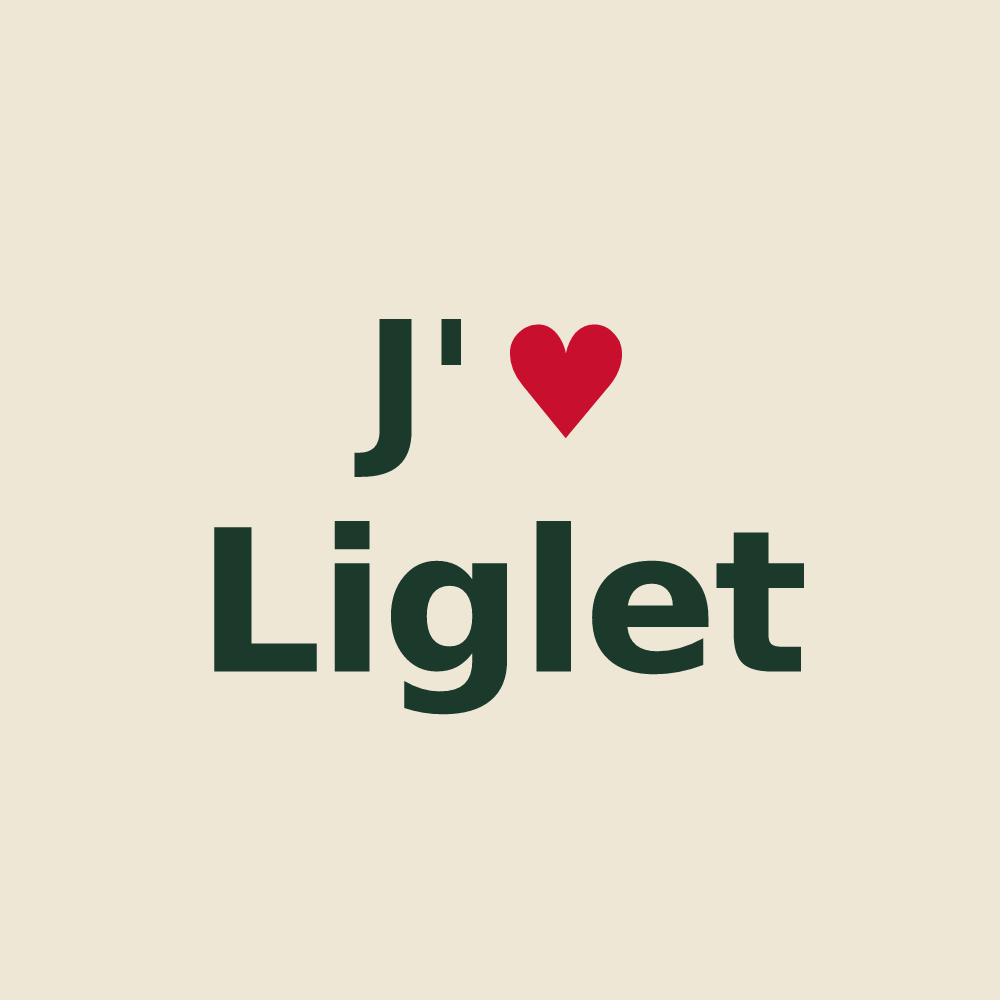 Tote bag personnalisé Liglet — design J'aime Liglet