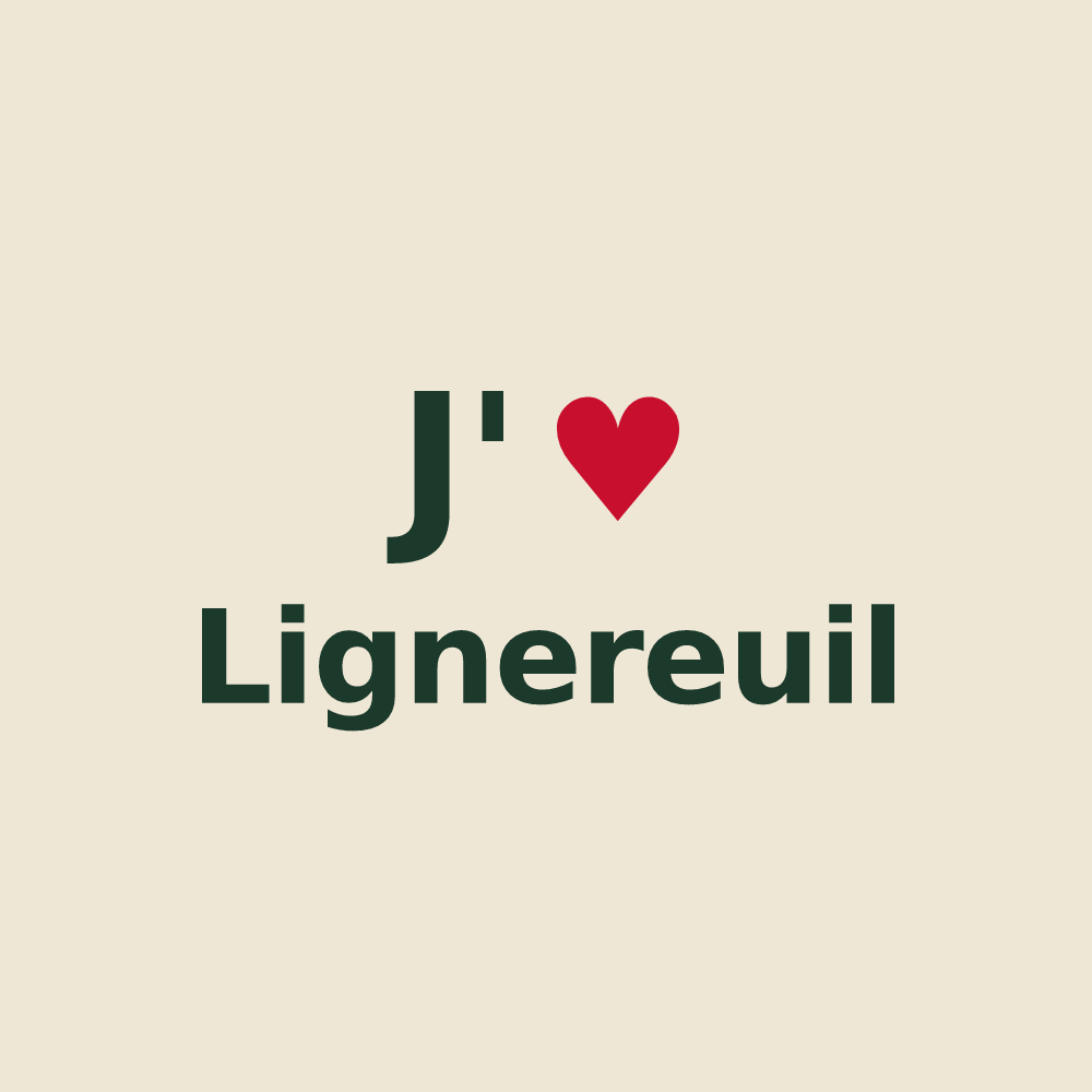 Tote bag personnalisé Lignereuil — design J'aime Lignereuil