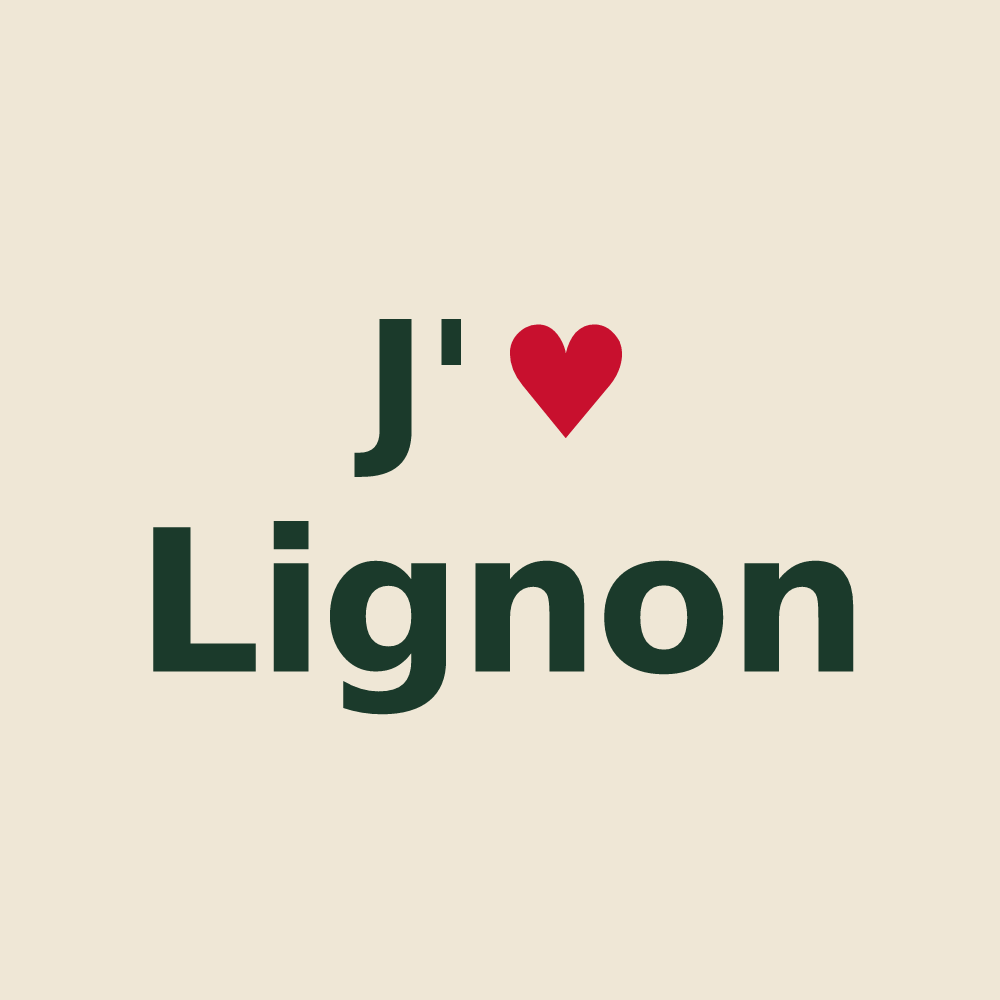 Tote bag personnalisé Lignon — design J'aime Lignon