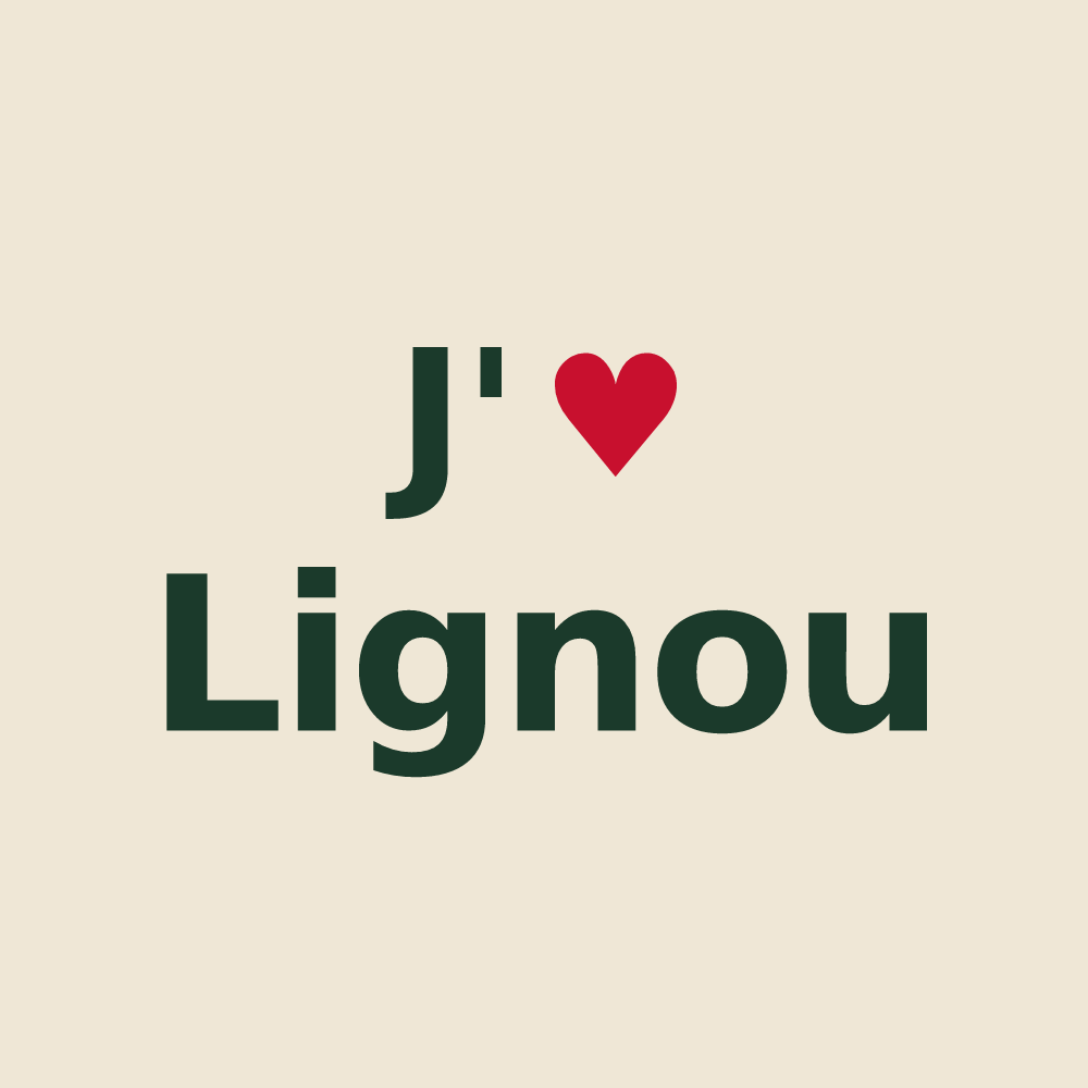 Tote bag personnalisé Lignou — design J'aime Lignou