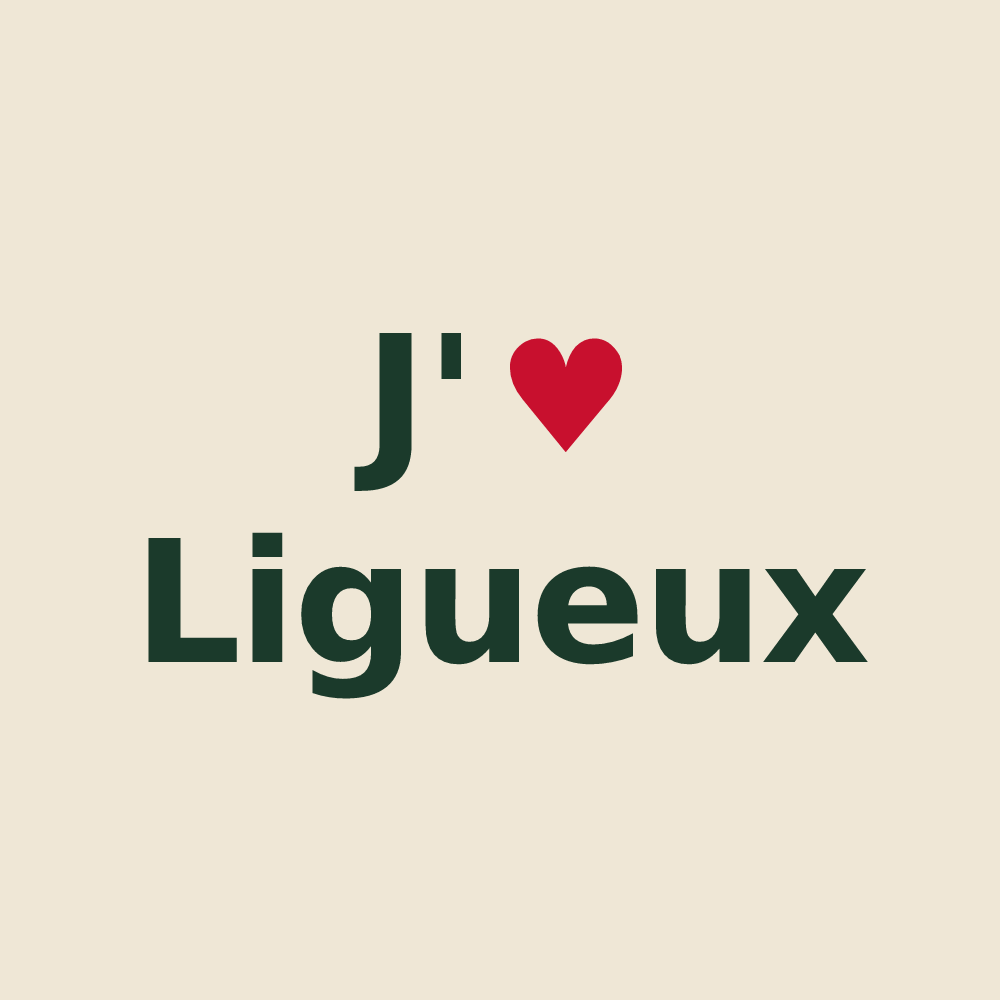 Tote bag personnalisé Ligueux — design J'aime Ligueux