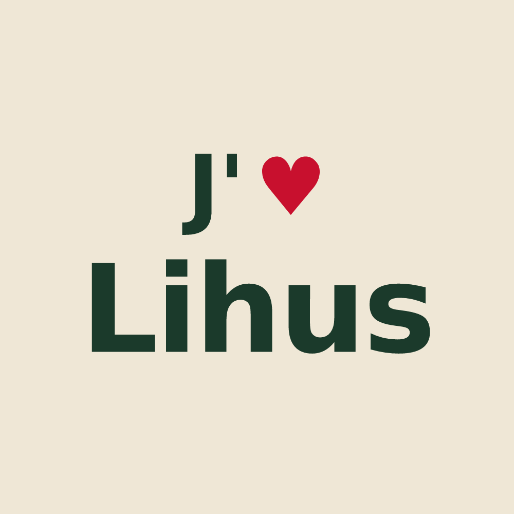 Tote bag personnalisé Lihus — design J'aime Lihus