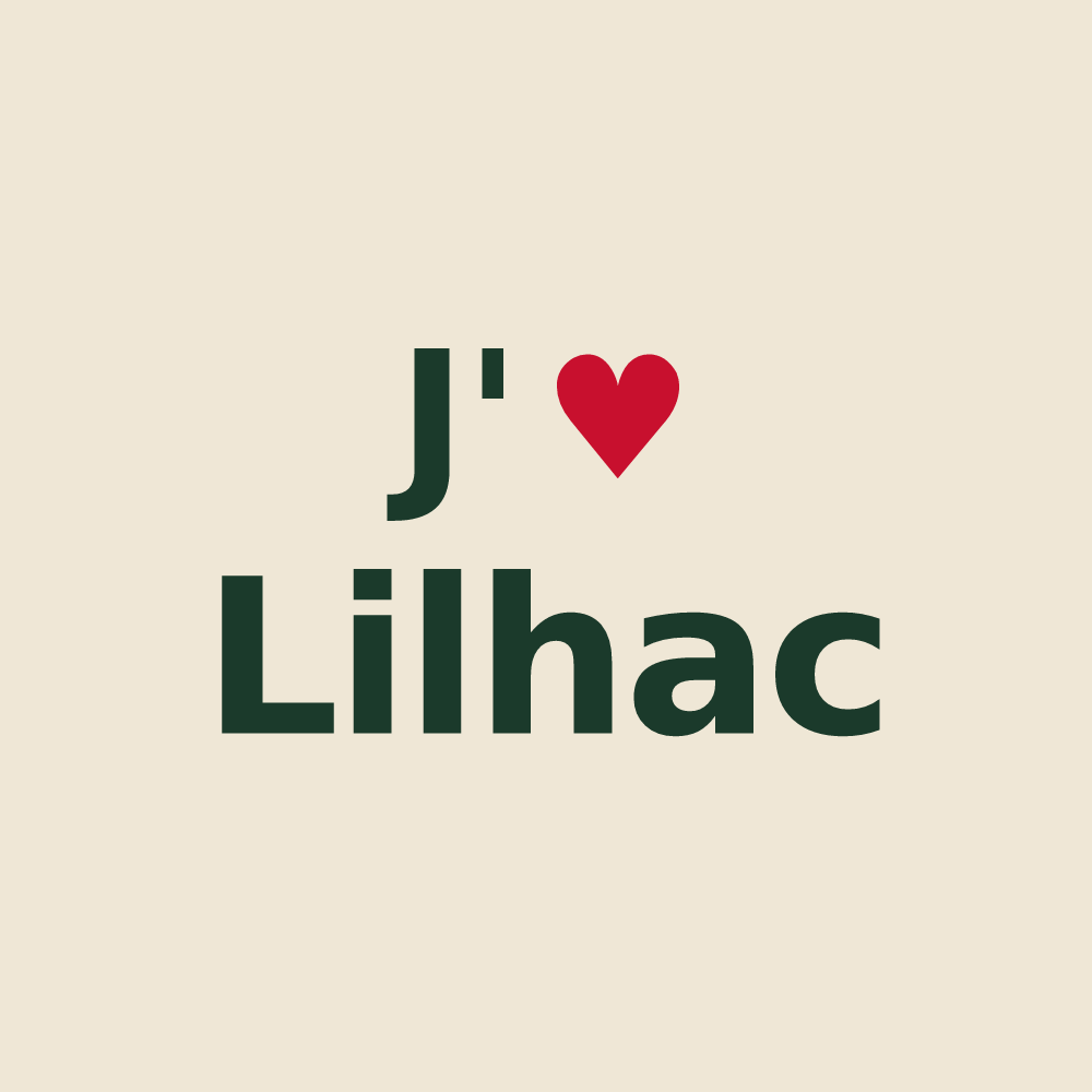 Tote bag personnalisé Lilhac — design J'aime Lilhac
