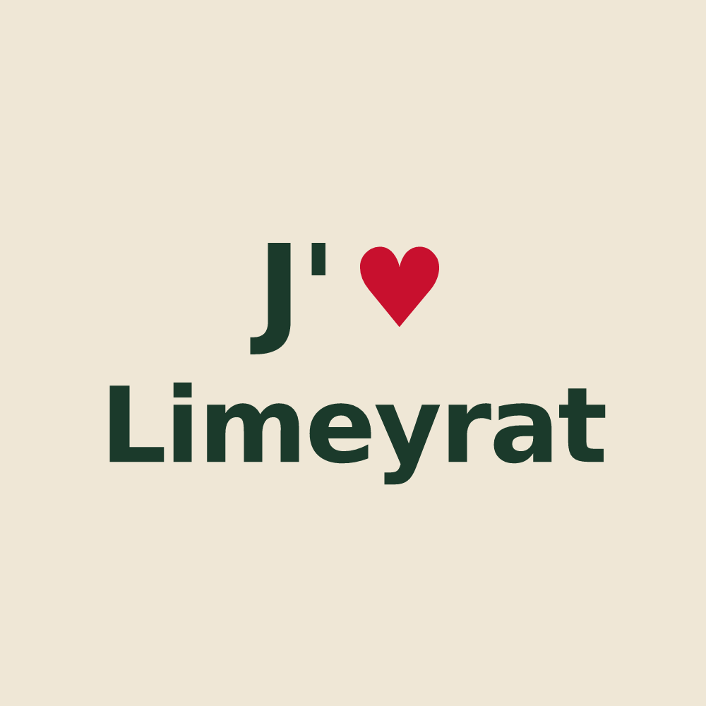 Tote bag personnalisé Limeyrat — design J'aime Limeyrat