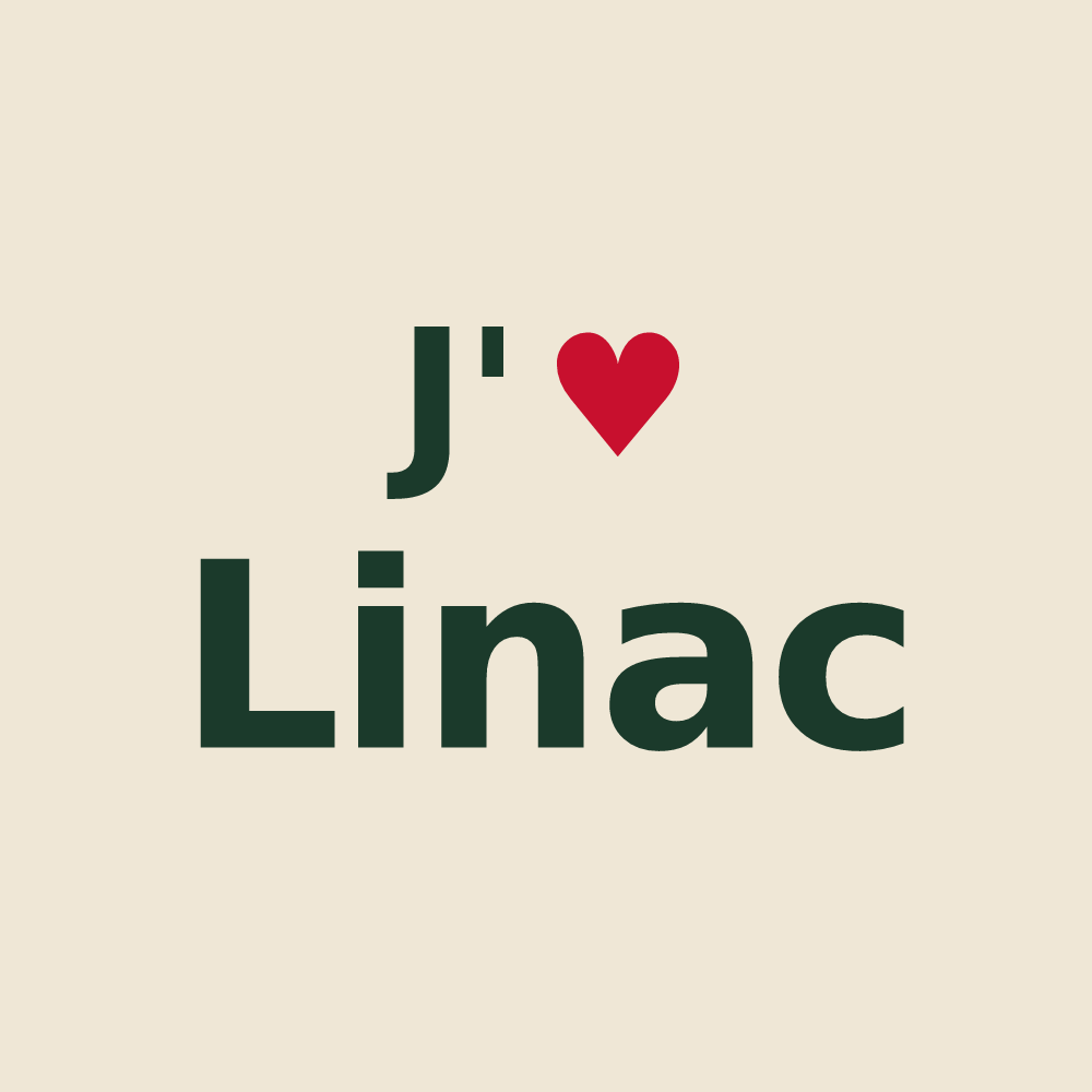 Tote bag personnalisé Linac — design J'aime Linac