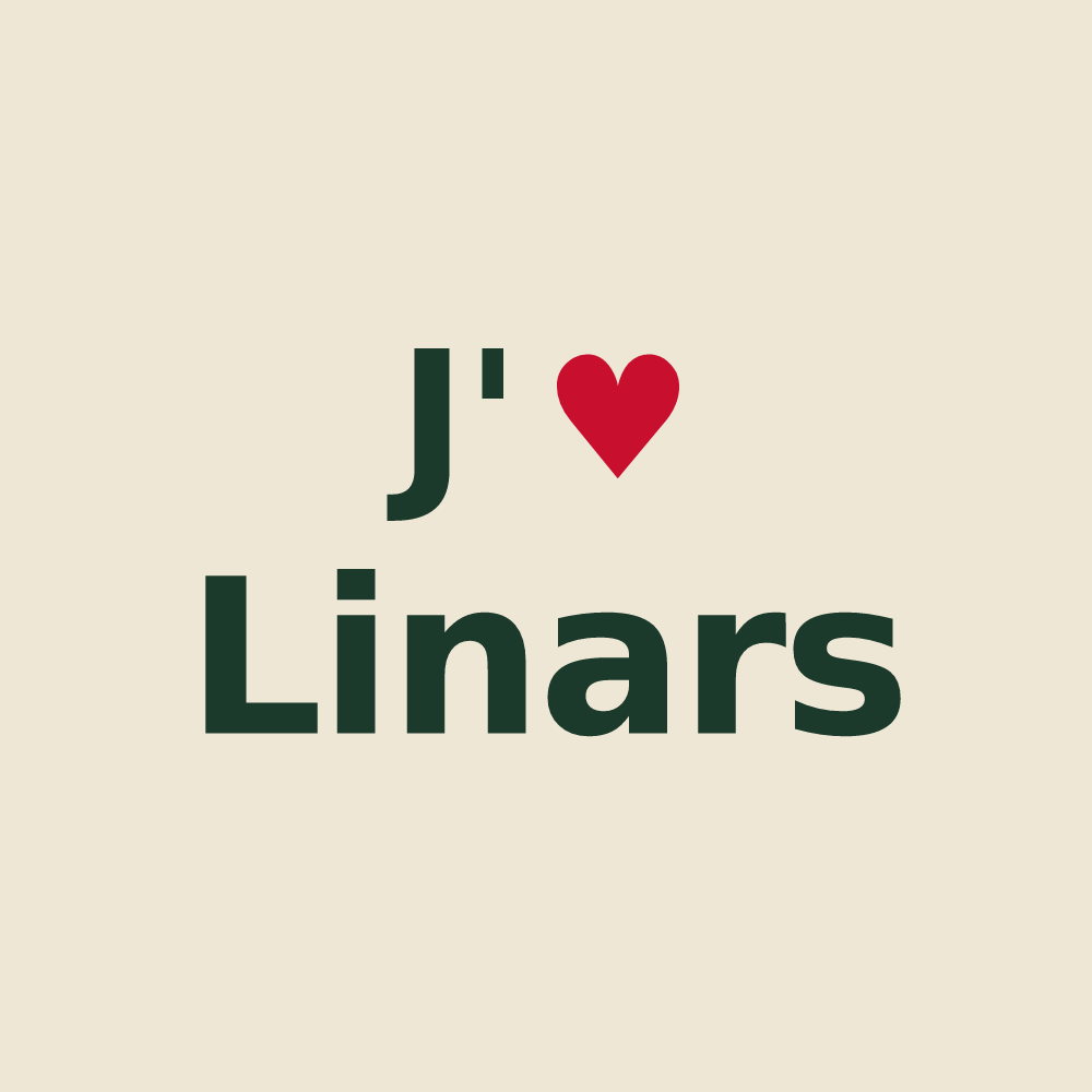 Tote bag personnalisé Linars — design J'aime Linars