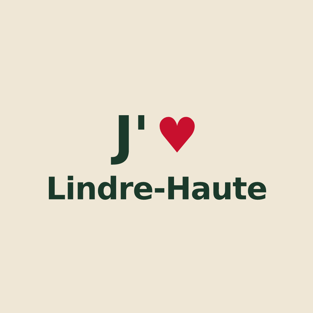 Tote bag personnalisé Lindre-Haute — design J'aime Lindre-Haute