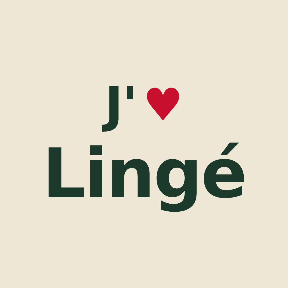 Tote bag personnalisé Lingé — design J'aime Lingé